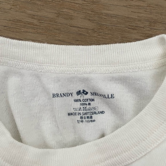Brandy Melville white baby tee - fairly new - barely worn - Picture 3 of 3